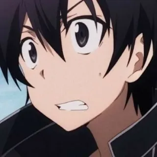 🖤 Kirito Sword Art Online Аниме, Кирито, Sword Art Online, Видеоигра, Аватар, Персонаж telegram sticker