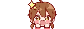 🤩 Anime, Dziewczyna, Słodkie, Kawaii, Błysk, Szczęśliwy telegram sticker
