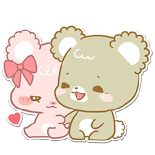 ☺️ urso, fofo, kawaii, amor, desenho animado, adorável telegram sticker