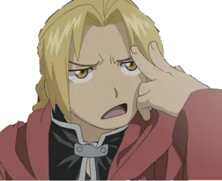 😒 Edward Elric Fullmetal Alchemist Anime, Fullmetal Alchemist, Edward Elric, Irritado, Desenho animado telegram sticker