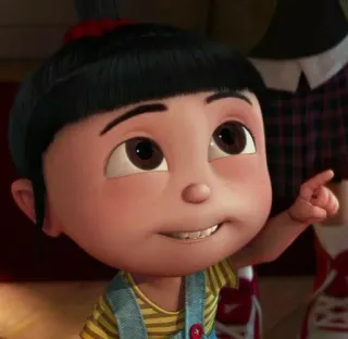 👆 Agnes Despicable Me Agnes, Despicable Me, cartoon, cute, girl, character telegram sticker