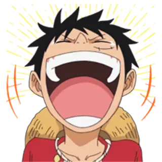 😂 Luffy One Piece anime, one piece, luffy, cartoon telegram sticker