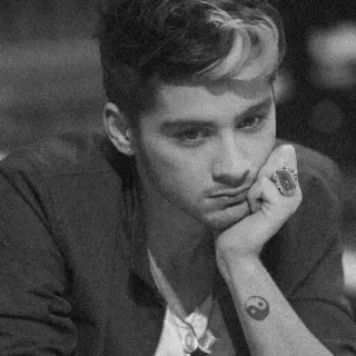 🎶 Zayn Malik 가수, 유명인, 인물사진, 흑백, 원디렉션, 남성 telegram sticker
