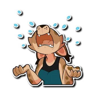 😭 плачет, расстроен, слезы, мультик, животное, грустный, хмурый telegram sticker