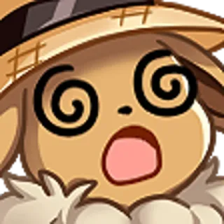 😵 Eevee, Pokémon, mareado, espantapájaros, confundido, dibujos animados telegram sticker
