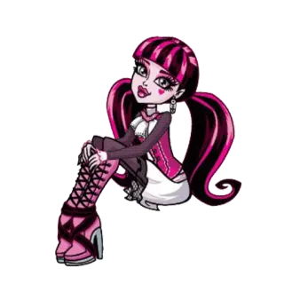 ☺️ Draculaura Monster High モンスター, ハイ, 女の子, アニメ, ドラキュローラ, ヴァンパイア telegram sticker