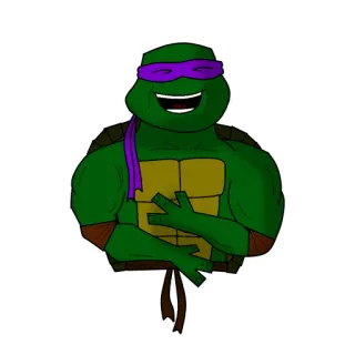 😂 Donatello Teenage Mutant Ninja Turtles การ์ตูน, นินจา, เต่า, โดนาเทลโล, TMNT telegram sticker