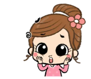 🙀 desenho animado, menina, fofo, adesivo telegram sticker