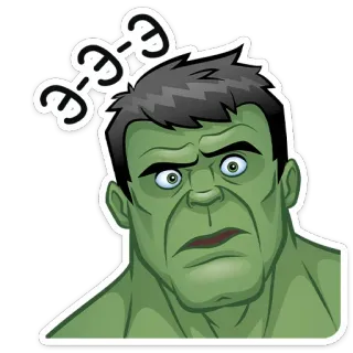🤔 Hulk Hulk, Marvel, Super-herói, Quadrinhos, Confuso telegram sticker