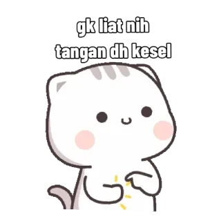 👊 gk liat nih
tangan dh kesel 고양이, 귀여운, 스티커, 짜증, 답답 telegram sticker