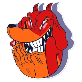 😈 iblis, seram, monster, jahat, horor, kartun telegram sticker