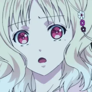 🗝 Yui Komori Diabolik Lovers Anime, Fille, Blonde, Choquée, Yui Komori, Diabolik Lovers whatsapp sticker