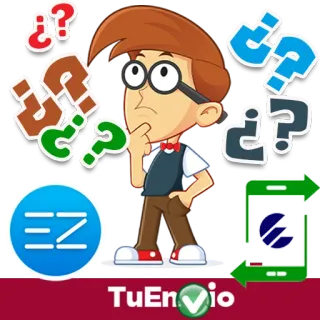 📲 TuEnvio cartoni animati, punti interrogativi, pensando, sito web, consegna telegram sticker