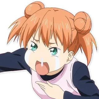 😂 Anime, Mädchen, Kind, Weinend, Wütend, Cartoon telegram sticker