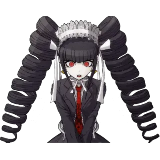 😯 Celestia Ludenberg Danganronpa Anime, Gotico, Capelli neri, Occhi rossi, Danganronpa, Celestia Ludenberg telegram sticker