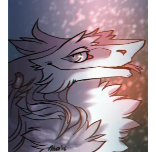 😜 furry, anthro, animal, creature, illustration, fantasy telegram sticker