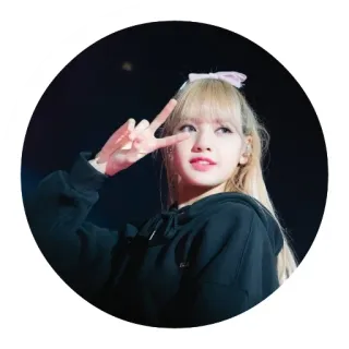 ❤️ Lisa kpop, piosenkarka, znak pokoju, kobieta, celebrytka, lisa, blackpink telegram sticker