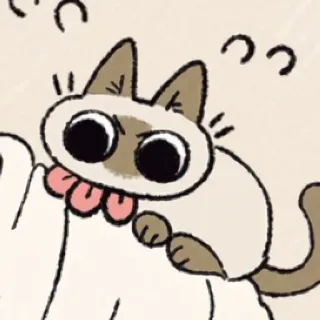 😝 cat, animal, sticker, cute, cartoon telegram sticker