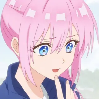 🍧 Anime, Niedlich, Mädchen, Pinke Haare, Cartoon telegram sticker
