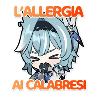 🌶 L'ALLERGIA AI CALABRESI allergie, italienisch, charakter, eula, genshin impact telegram sticker