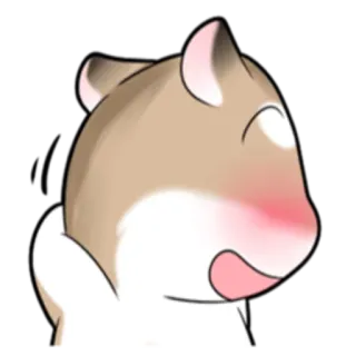 😽 хомяк, милый, животное, питомец, мультфильм whatsapp sticker