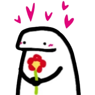 🥰 florkofcows, Blume, Liebe, Herzen, süß, Cartoon telegram sticker