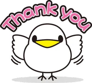 🤗 Thank you obrigado, pássaro, fofo, saudação, agradecimento telegram sticker
