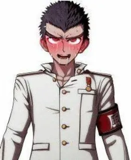 🌟 Mondo Owada Danganronpa Anime, Danganronpa, Mondo Owada, arrossire, personaggio telegram sticker