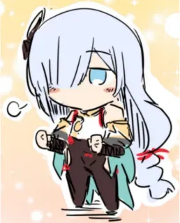🏖 anime, character, cute, chibi, illustration telegram sticker