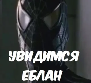 👋 Spider-Man УВИДИМСЯ
ЕБЛАН superhero, spider, villain, comic, meme telegram sticker