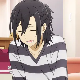 ✏️ Izumi Miyamura Horimiya Anime, Manga, Sonrisa, Feliz, Estudiante telegram sticker