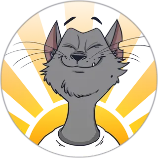 ☺️ cat, cartoon, animal, sticker whatsapp sticker