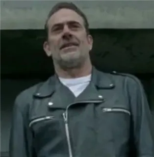 🤨 Negan The Walking Dead тв, ходячие мертвецы, персонаж, кожаная куртка whatsapp sticker