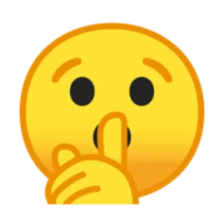 ⚪ emoji, shush, silence, quiet telegram sticker