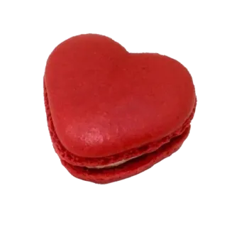 ❤️ macaron, heart, red, dessert, food, pastry telegram sticker