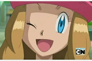 😉 Serena Pokémon Серена, Покемон, Аниме, Мультфильм, Девушка, Подмигивание whatsapp sticker