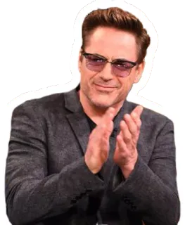 👏 Robert Downey Jr. actor, clap, applause, downey, robert telegram sticker