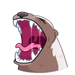 😪 หมี, หาว, สัตว์, การ์ตูน, สัตว์เลี้ยงลูกด้วยนม telegram sticker