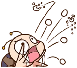 😤 sticker, käfer, cartoon, schockiert, augen weit, animation telegram sticker