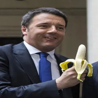 ❤️ Matteo Renzi politico, uomo, banana, vestito telegram sticker