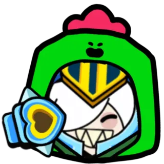 👍 Leon Brawl Stars 电子游戏, 角色, 里昂, 荒野乱斗, 皮肤 telegram sticker