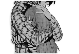 👥 abrazo, cariño, afecto, amor, anime, manga telegram sticker