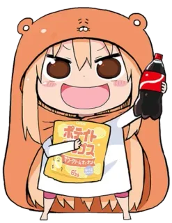 🥧 ポテイトチップス Anime, Dessin animé, Chips, Soda, Boisson, Nourriture whatsapp sticker