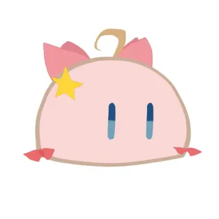 😺 fofo, rosa, estrela, bolha, desenho animado, adorável, kawaii telegram sticker
