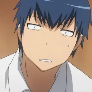 💙 anime, face, expression, disappointed, confused telegram sticker