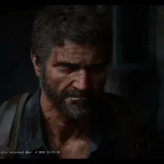 😡 Joel Miller The Last of Us Joel, TLOU, Videojuego, Apocalipsis, Supervivencia, Postapocalíptico telegram sticker