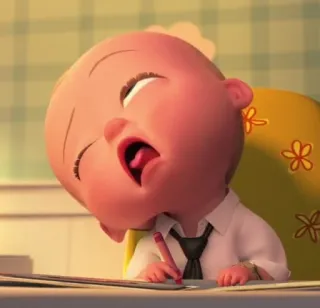 😒 Boss Baby The Boss Baby bebê, gravata, escritório, desenho animado, animação telegram sticker