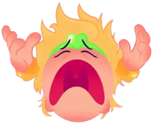 😩 cartone animato, piangere, emoji, triste, frustrato, arrabbiato telegram sticker
