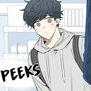 👋 PEEKS Anime, Chico, Dibujo animado, Manga, Arte telegram sticker