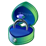 π Telegram ring, sieraad, verloving, trouwen, diamant, telegram whatsapp sticker